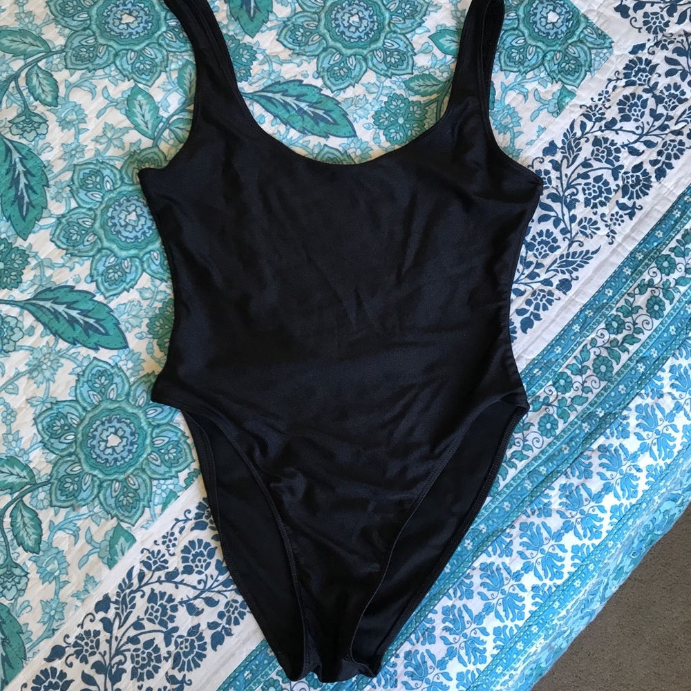 american apparel high cut one piece swimsuit